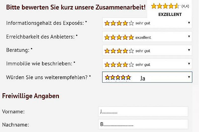 Bestnoten für den Immobilienprofi