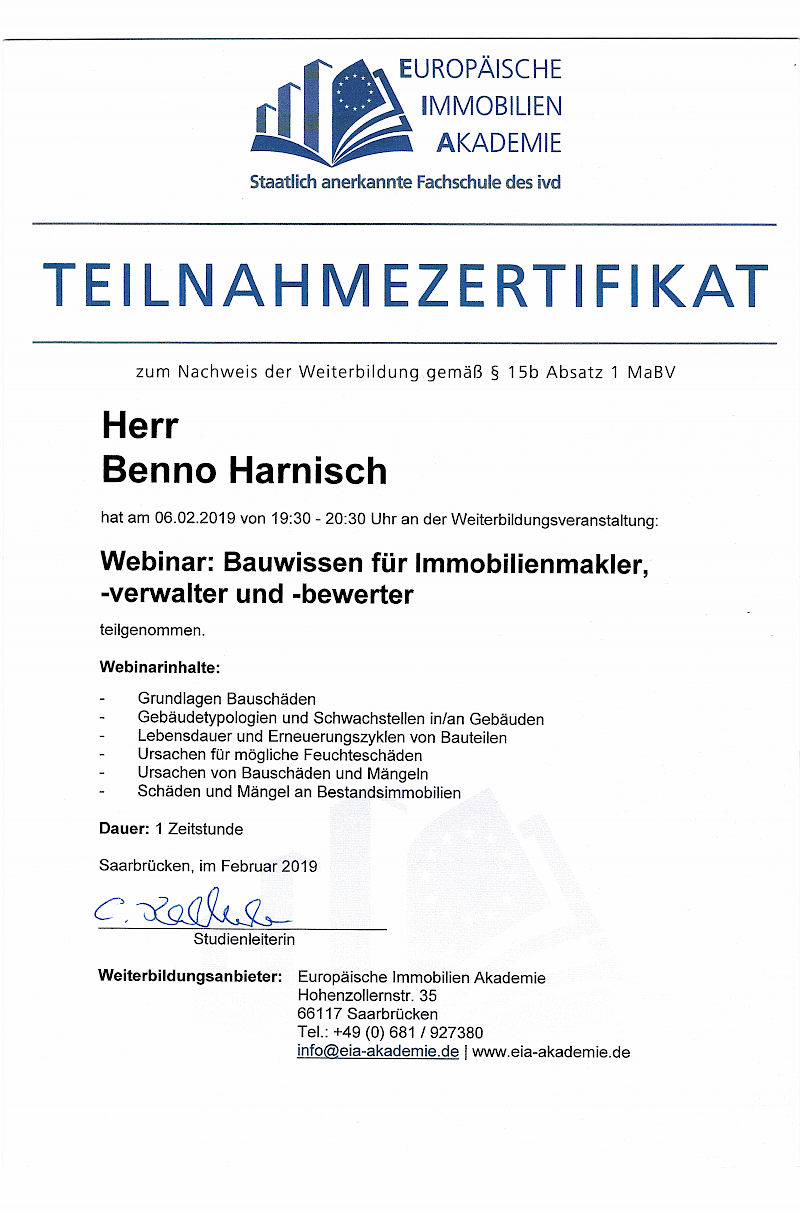 Teilnahmezertifikat